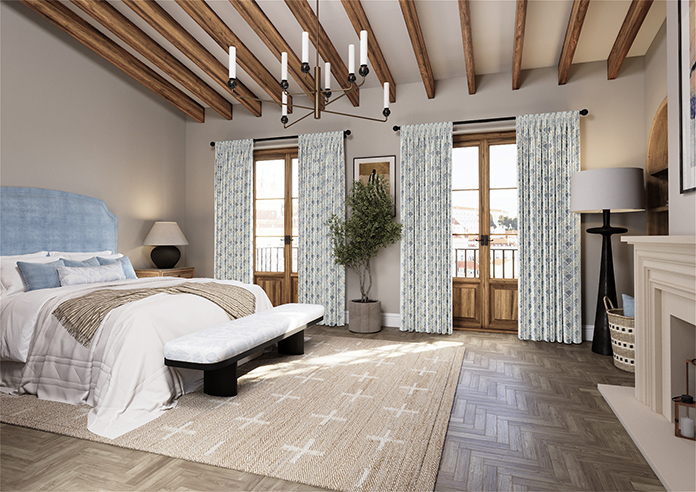 Foxley Faux Silk, Marine - Made to Measure Curtain - Image 7